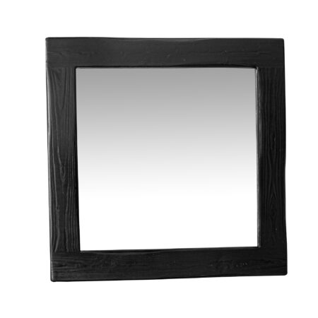 Spiegel Houten Lijst Zwart 120 x 120 | Lijstbreedte 15 cm